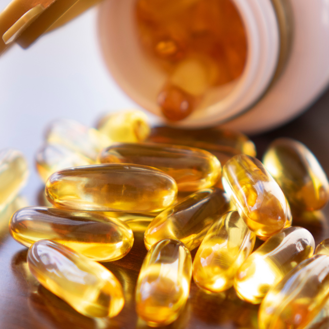 supplements spilling out of bottle